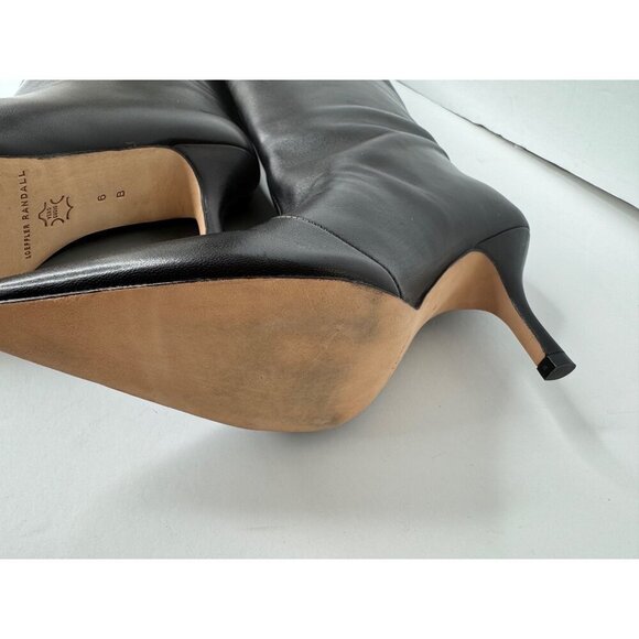 Loeffler Randall Whitney Tall Black Leather Boots Kitten Heel Size 6 NEW - Picture 6 of 6